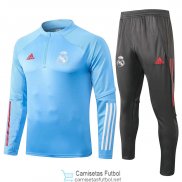 Real Madrid Sudadera De Entrenamiento Blue + Pantalon 2020/2021