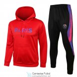 PSG x Jordan Sudadera Capucha Red + Pantalon Black 2021/2022