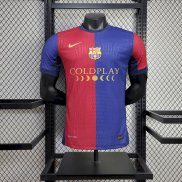 Camiseta Barcelona Local Sponsor Coldplay Jersey Player Version 2024/2025