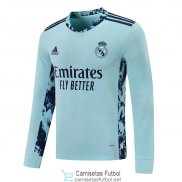 Camiseta Manga Larga Real Madrid Portero Light Blue 2020/2021