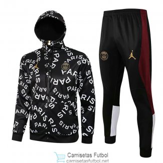 PSG x Jordan Chaqueta Capucha PARIS + Pantalon Black 2021/2022