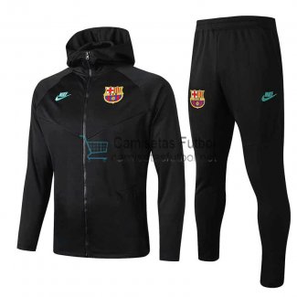 Barcelona Chaqueta Capucha Black + Pantalon 2019/2020