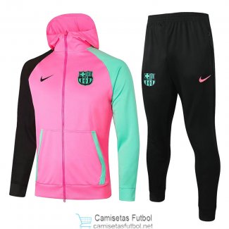 Barcelona Chaqueta Capucha Pink + Pantalon 2020/2021