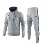 Real Madrid Chaqueta Capucha Grey + Pantalon 2019/2020