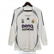 Camiseta Manga Larga Real Madrid Retro 1ª Equipación 2000 2001