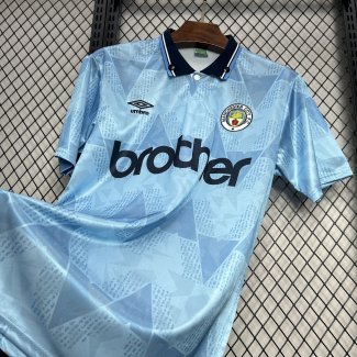 Camiseta Manchester City Retro Primera Equipacion 1992/1993