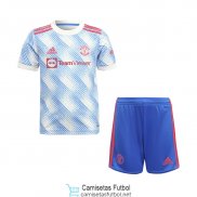 Camiseta Manchester United Niños 2ª Equipación 2021/2022