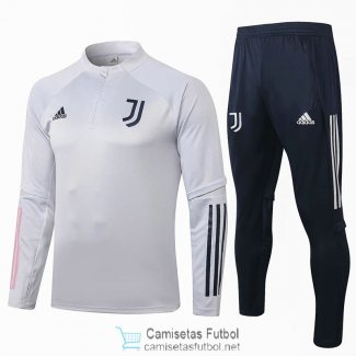 Juventus Sudadera De Entrenamiento Light Grey + Pantalon 2020/2021