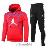 PSG x JORDAN Sudadera Capucha Red + Pantalon Black 2020/2021