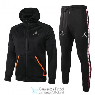 PSG x Jordan Chaqueta Capucha Black Orange + Pantalon 2020/2021