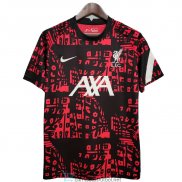 Camiseta Liverpool Training Black Orange 2020/2021