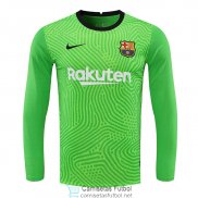 Camiseta Manga Larga Barcelona Portero Green 2020/2021