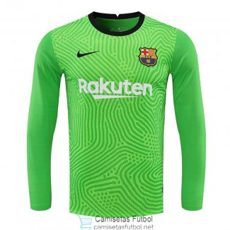 Camiseta Manga Larga Barcelona Portero Green 2020/2021