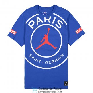 Camiseta PSG x Jordan Training Blue Big Logo 2020/2021