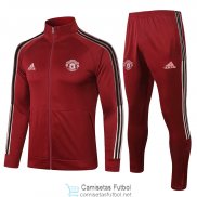 Manchester United Chaqueta Red + Pantalon Red 2020/2021