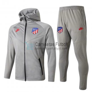 Atletico De Madrid Chaqueta Capucha Grey + Pantalon 2019/2020