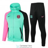 Barcelona Chaqueta Capucha Green + Pantalon 2020/2021