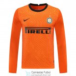 Camiseta Manga Larga Inter Milan Portero Orange 2020/2021