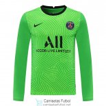 Camiseta Manga Larga PSG Portero Green 2020/2021