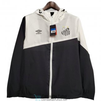 Santos FC Chaqueta Rompevientos White Black 2020/2021