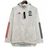 Manchester United Chaqueta Rompevientos White Black Red 2020/2021