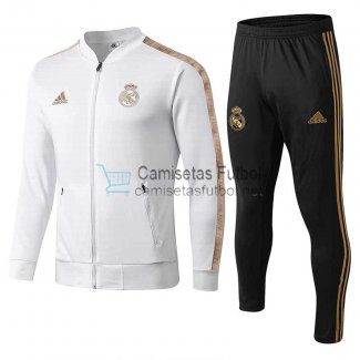 Real Madrid Chaqueta Gold White + Pantalon 2019/2020