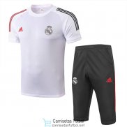 Real Madrid Sudadera De Entrenamiento White + Pantalon Black 2020/2021