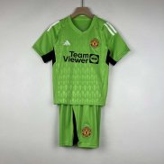 Camiseta Manchester United Niños Portero Green 2023/2024