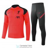 Liverpool Sudadera De Entrenamiento Black Orange + Pantalon 2020/2021