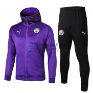 Manchester City Chaqueta Capucha Purple + Pantalon 2019/2020