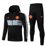 Manchester United Chaqueta Capucha Black + Pantalon 2019/2020