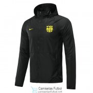 Barcelona Chaqueta Rompevientos Black Yellow 2020/2021