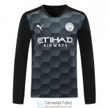 Camiseta Manga Larga Manchester City Portero Black 2020/2021