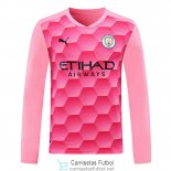 Camiseta Manga Larga Manchester City Portero Pink 2020/2021