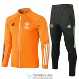 Manchester United Chaqueta Orange + Pantalon 2020/2021