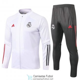 Real Madrid Chaqueta White + Pantalon 2020/2021